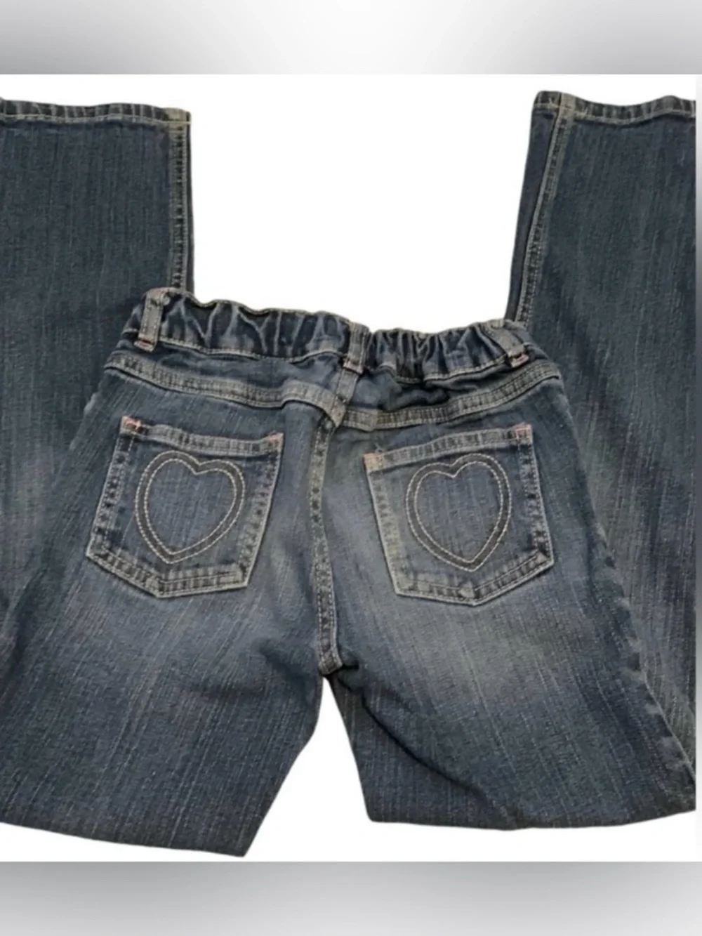 Gymboree Heart Pocket Blue Jeans Size 10 Adjustable Waist
